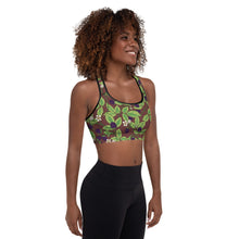 Load image into Gallery viewer, Blackberries Wine Padded Sports Bra