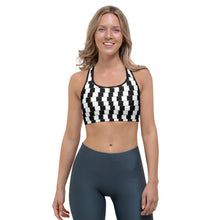 Load image into Gallery viewer, Optical Illusion Lines Sports bra