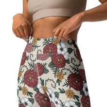 Load image into Gallery viewer, Thorned Creme Yoga Leggings