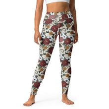 Load image into Gallery viewer, Thorned Creme Yoga Leggings
