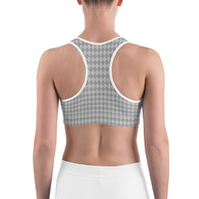 Load image into Gallery viewer, Mini Harlequin Gray Sports Bra