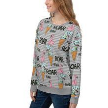 Load image into Gallery viewer, Roar Gray Striped Regular Sweatshirt