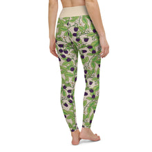 Load image into Gallery viewer, Blackberries Creme Yoga Leggings