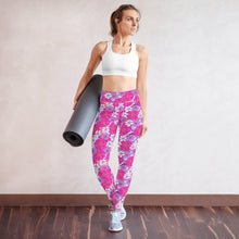 Load image into Gallery viewer, Flowah Power Pink Yoga Leggings