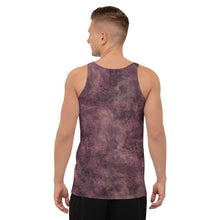 Load image into Gallery viewer, Glitter Grunge Burgundy Unisex Tank Top
