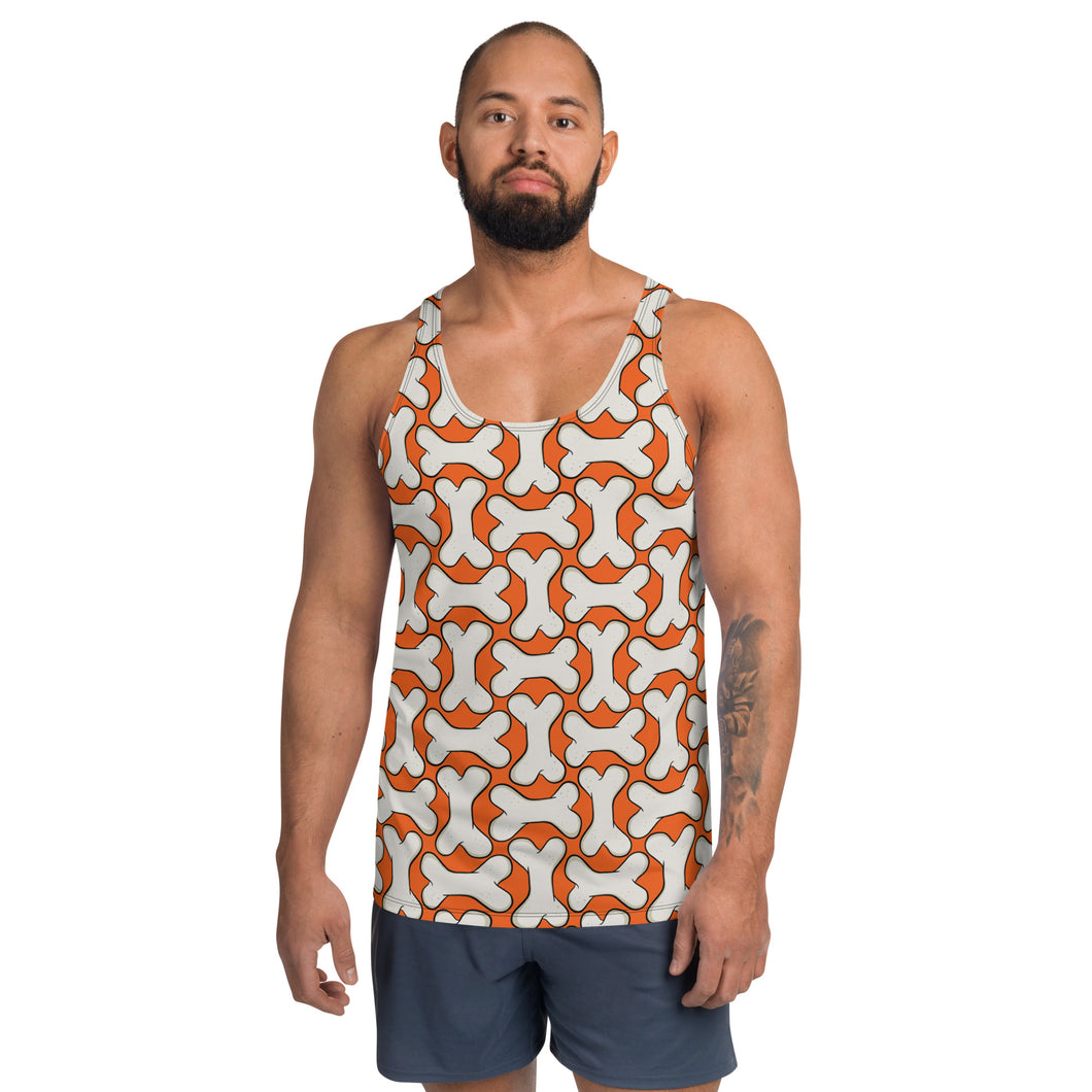 Bone Orange Mens Tank Top