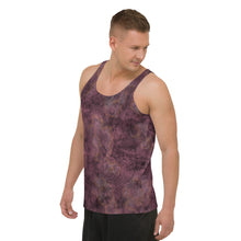 Load image into Gallery viewer, Glitter Grunge Burgundy Unisex Tank Top
