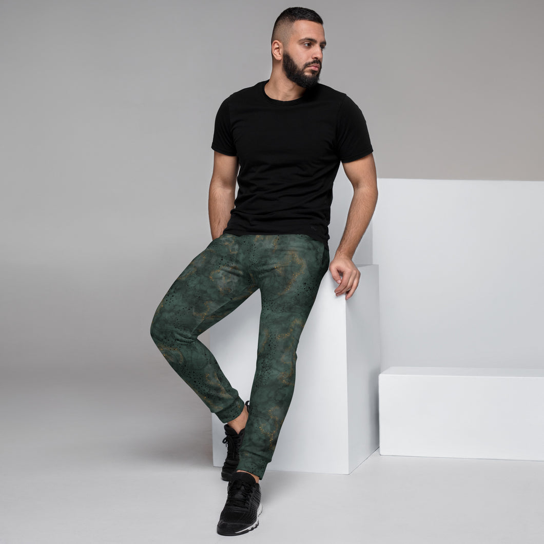 Glitter Grunge Bottle Green Men's Joggers