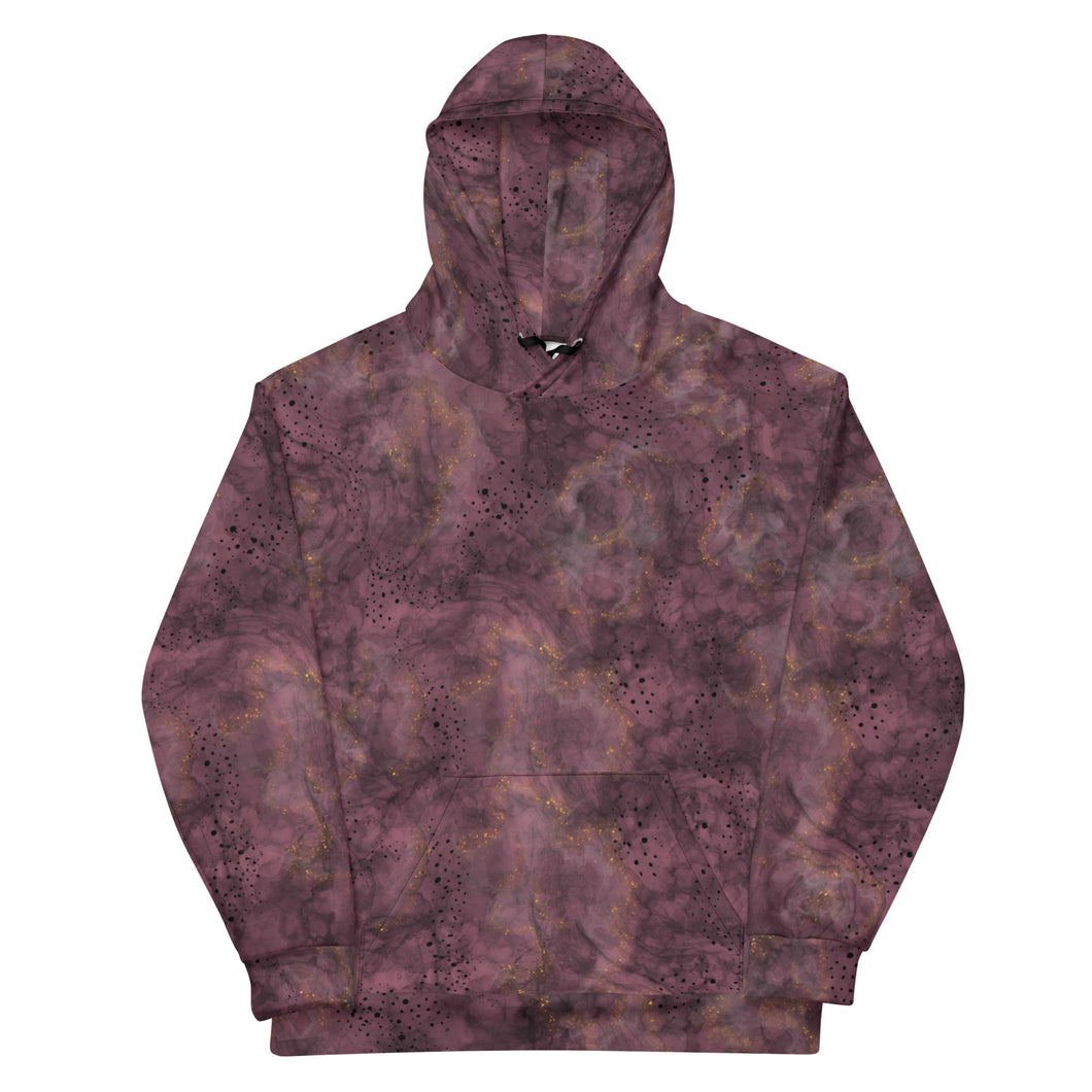 Glitter Grunge Burgundy Unisex Hoodie