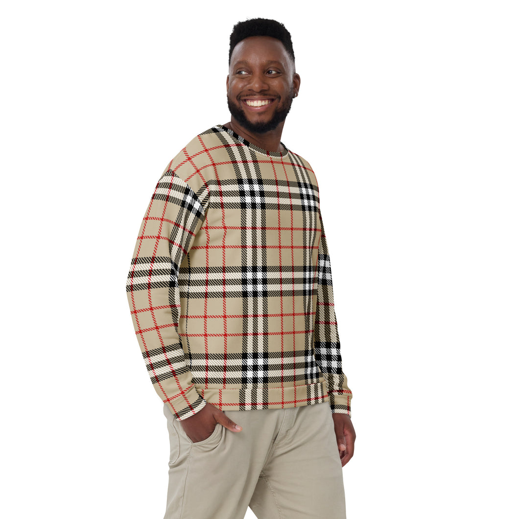 Tartan Beige Unisex Sweatshirt