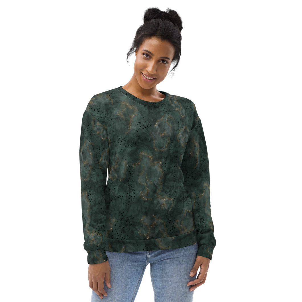 Glitter Grunge Bottle Green Unisex Sweatshirt