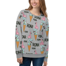 Load image into Gallery viewer, Roar Gray Striped Regular Sweatshirt
