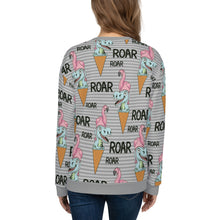 Load image into Gallery viewer, Roar Gray Striped Regular Sweatshirt
