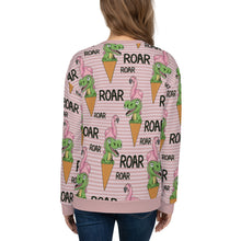 Load image into Gallery viewer, Roar pink Striped Regular Sweatshirt
