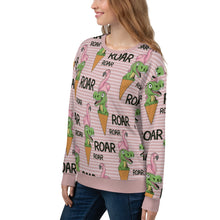 Load image into Gallery viewer, Roar pink Striped Regular Sweatshirt
